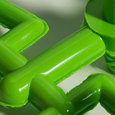 Green plastic part