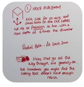 Lochplatzierung auf CNC-Teilen