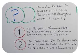 living hinges on 3d printed parts