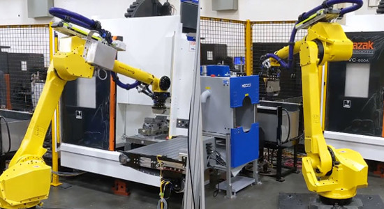 Robotic arm block prep machine