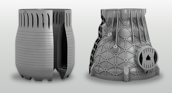 Large-format additively manufactured parts