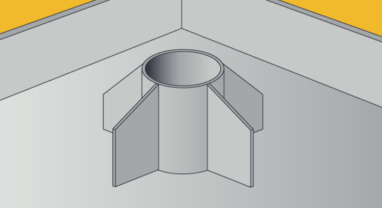 Ribs on plastic part design illustration