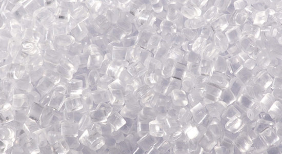 HDPE resin pellets closeup