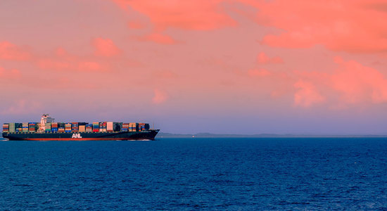 boat with shipping containers